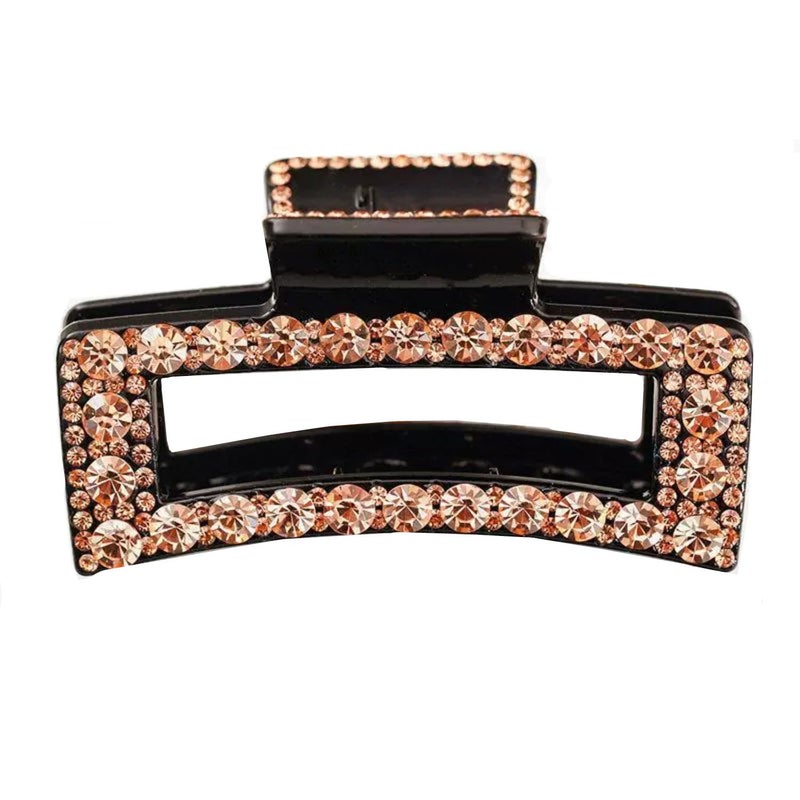 Sinide Rhinestone Hair Claw Clips, 2 Pack Exquisite Crystal Jaw Clips Nonslip Hair Clips for Thick Long Hair, Fashion Hair Clamp Accessories for Women Ladies Strong Hold Hair Barrette for Hair Styling - Image 3